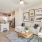 Furnished living room inside Cadia Grand Prairie's model unit townhome 